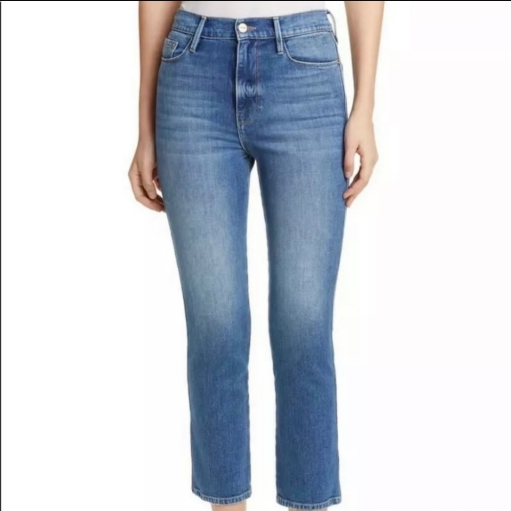 FRAME Denim Le Sylvie Crop high-rise jeans size 26 NWOT